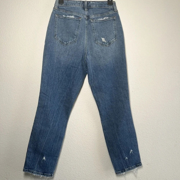 Abercrombie & Fitch Curve Love Mom High Rise Distressed Jeans 27/ 4 Regular - Picture 9 of 15